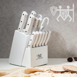 white knife set