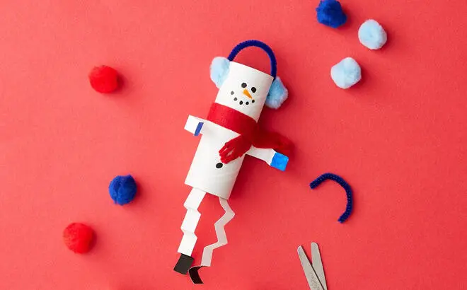 Paper Tube Snowman 1