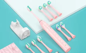 Rtauys S5 Sonic Electric Toothbrush Set in Pink Color