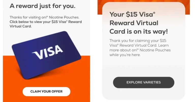 Free 15 VISA Virtual Gift Card from ONNictotine