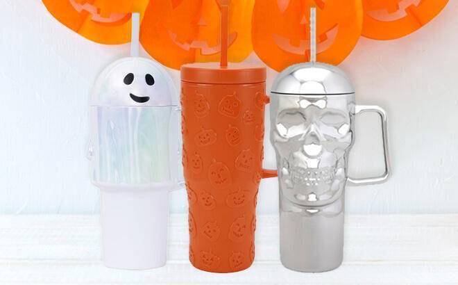 New Walmarts Halloween Tumblers on the Table