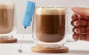 Powerful Milk Frother Wand in Blue Color