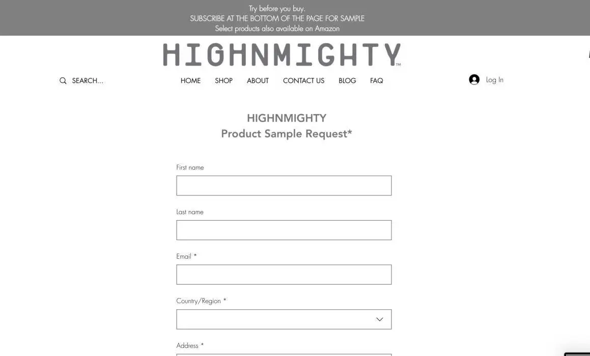FREE HIGHNMIGHTY Muscle + Skin Relief Balm Sample