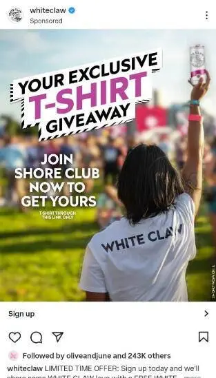 Score a FREE White Claw T-Shirt (Limited Sizes Available!)