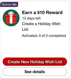 FREE $10 at Target Just for Adding to Your Wish List!