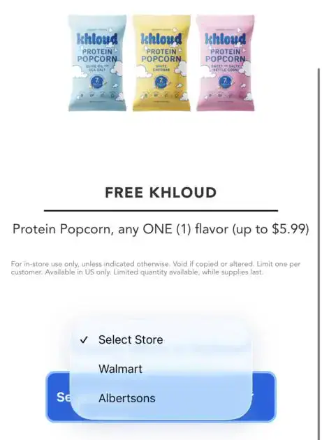 FREE Bag of Khloud Protein Popcorn