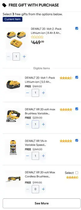 Three FREE Dewalt Tools At Lowe's WITH/Purchase ($680 VALUE)