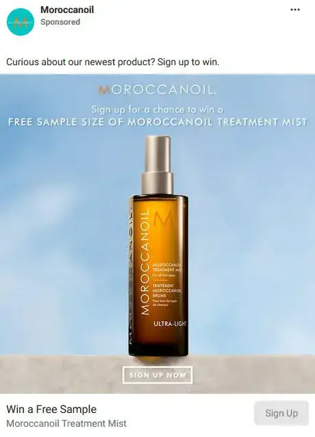 Possible Free Sample of Moroccanoil Treatment Mist