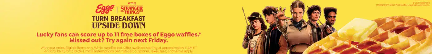 FREE Eggo Stranger Things Waffles–Today at 11am est
