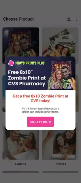 Free 8x10 "Zombie" Photo Print at CVS!
