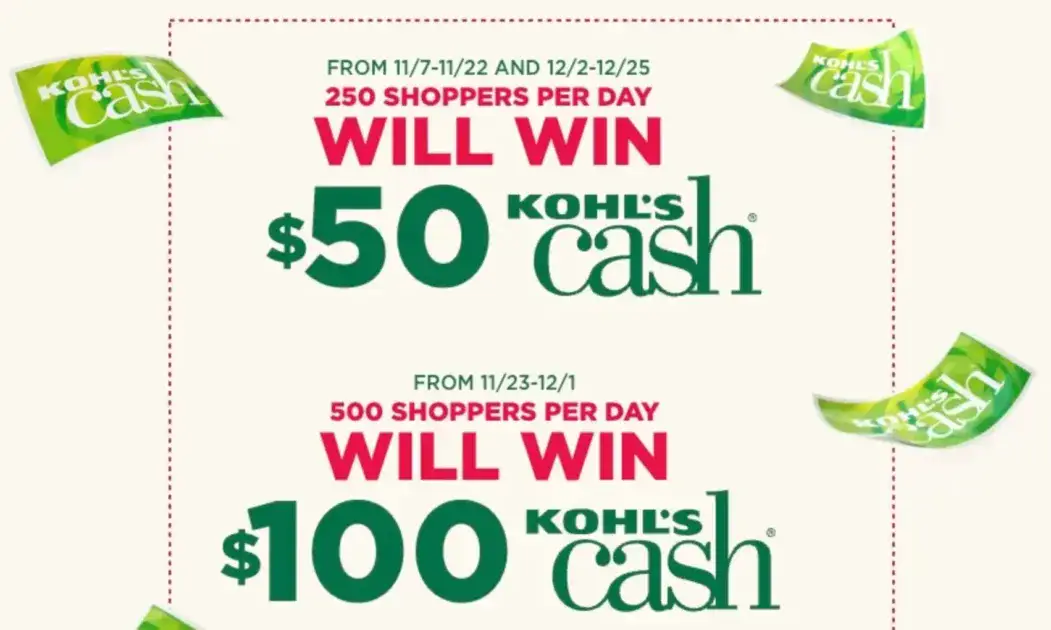 Win $100,000 or $100 Kohl's Cash from the Holiday Instant Win Game