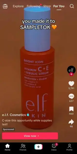 Possible Free e.l.f. SKIN Bright Icon Vitamin C Serum Sample