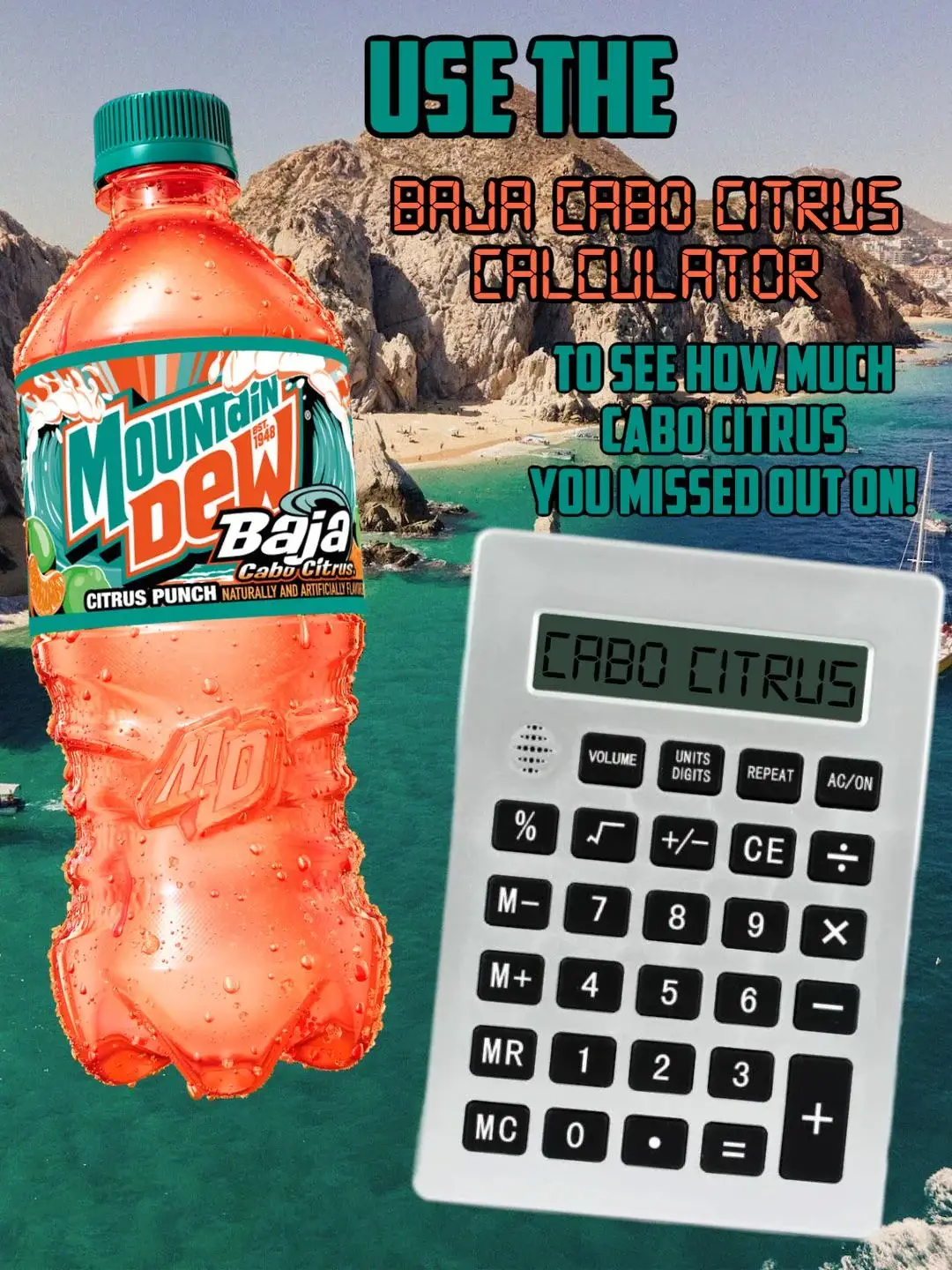 Free 20oz Mountain Dew Baja Cabo Citrus Coupons