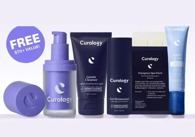 30 days of Curology skincare for free ($90 value) Just Pay $5.95 Shipping