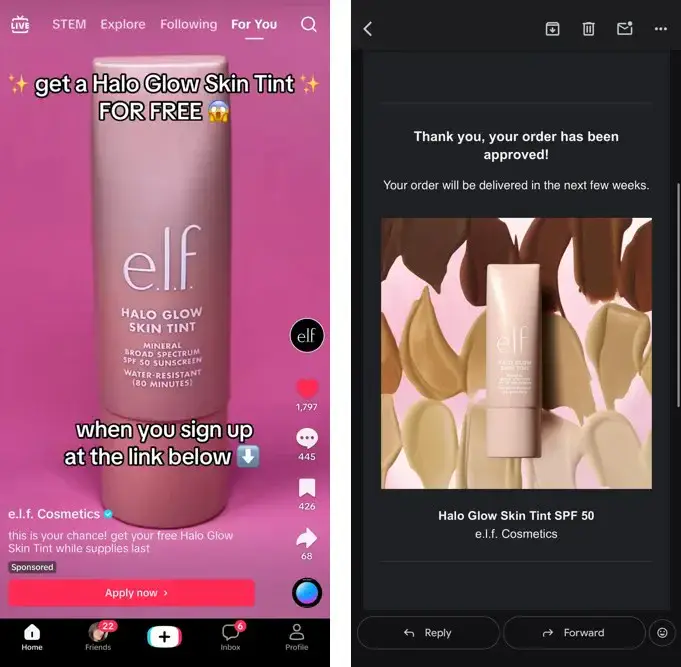 Possible Free e.l.f. Halo Glow Skin Tint Sample