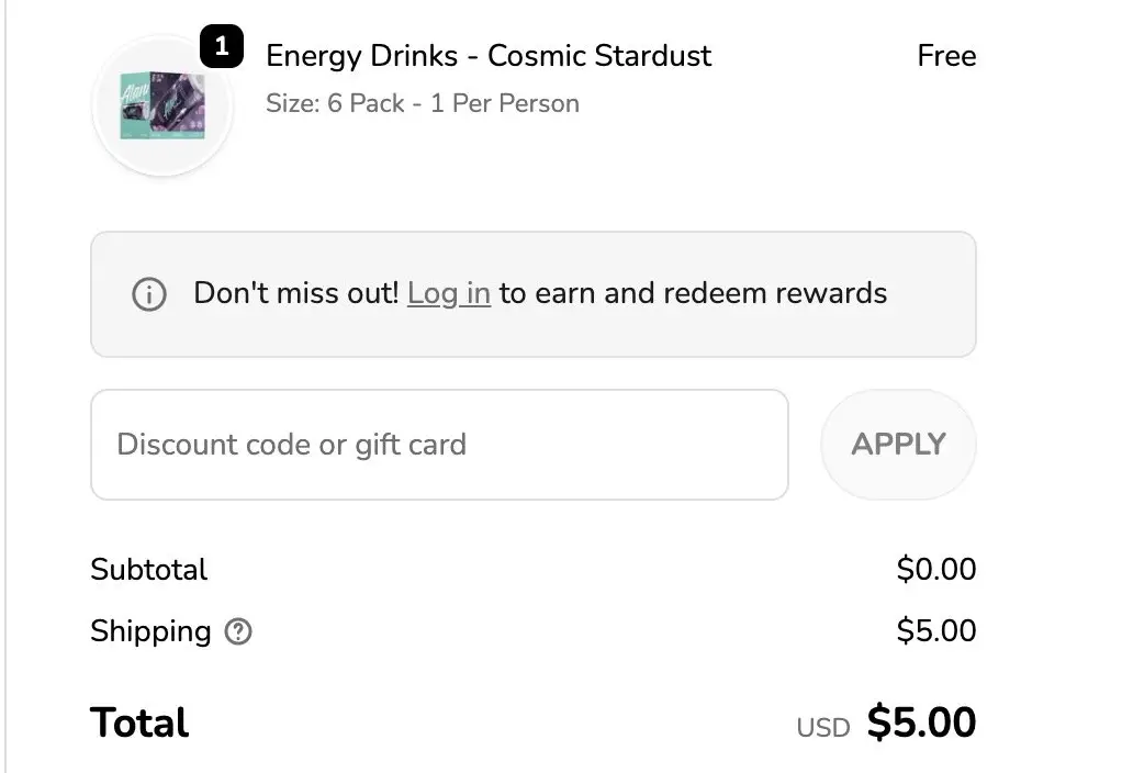 Free 6-Pack of Alani Energy Drinks (april 7th at 12pm EDT)