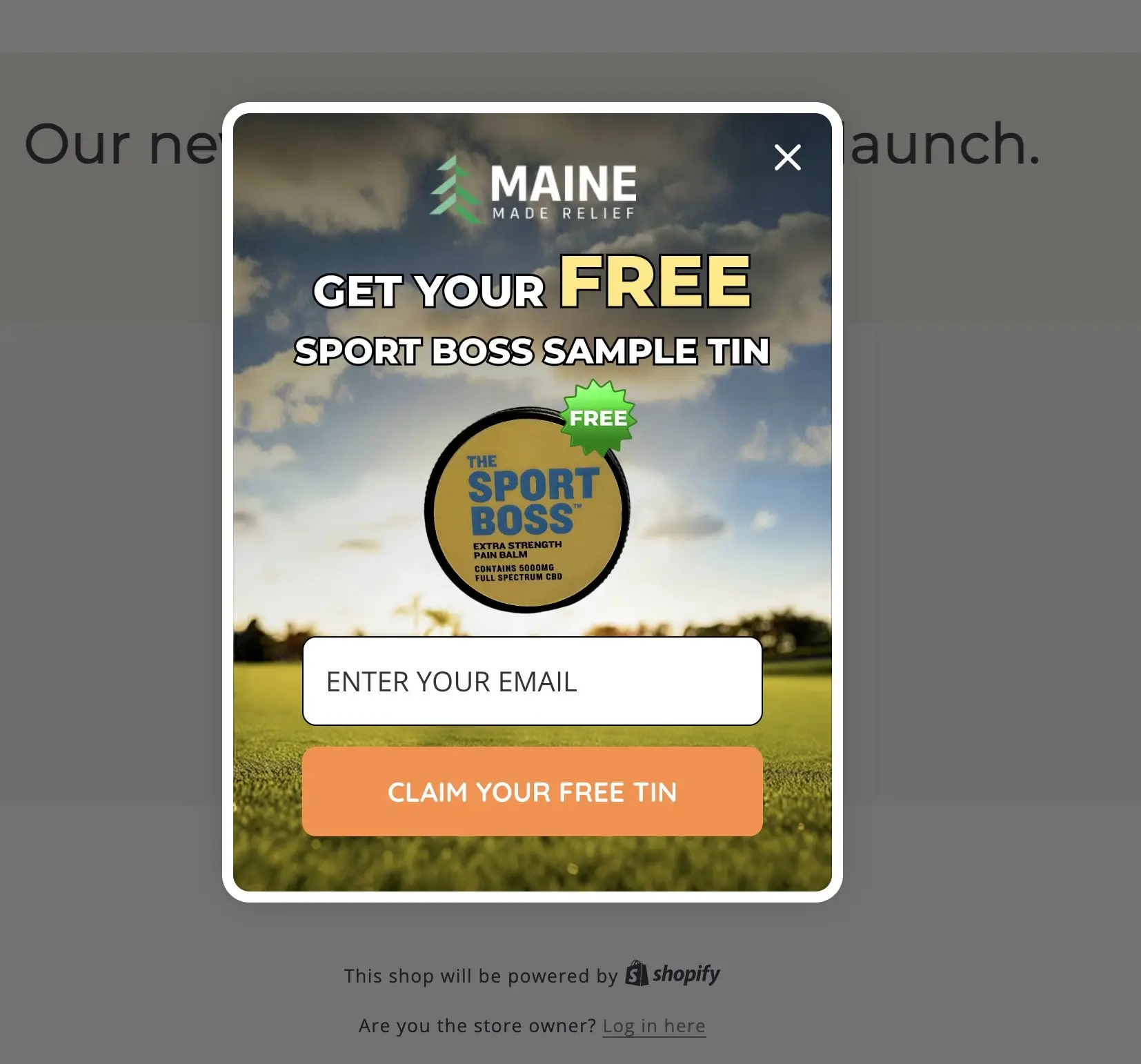 Possible Free Sport Boss Pain Balm Sample Tin