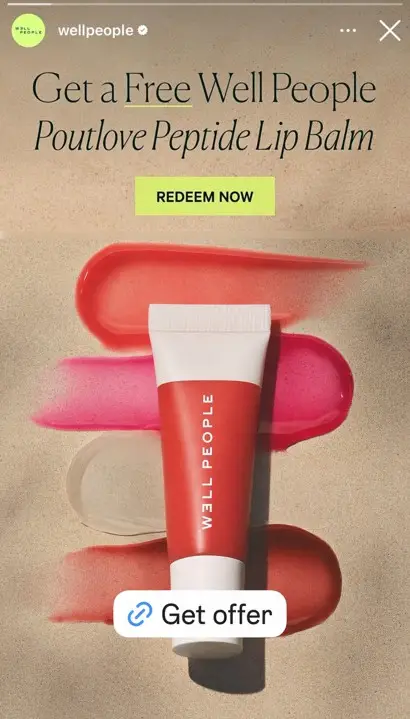 Possible Free Well People Poutlove Peptide Lip Balm Sample