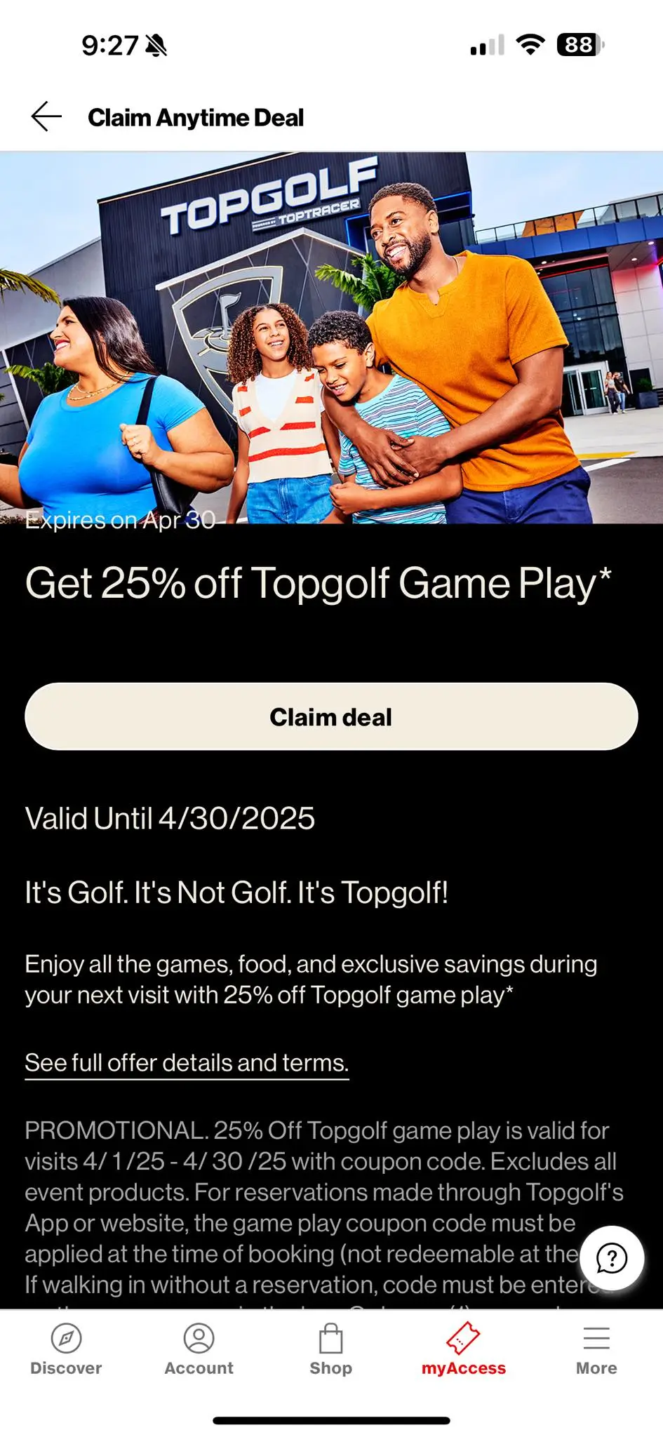 Possible Free 2.5 Hours of Topgolf Play + $250 Credit for Verizon Customers