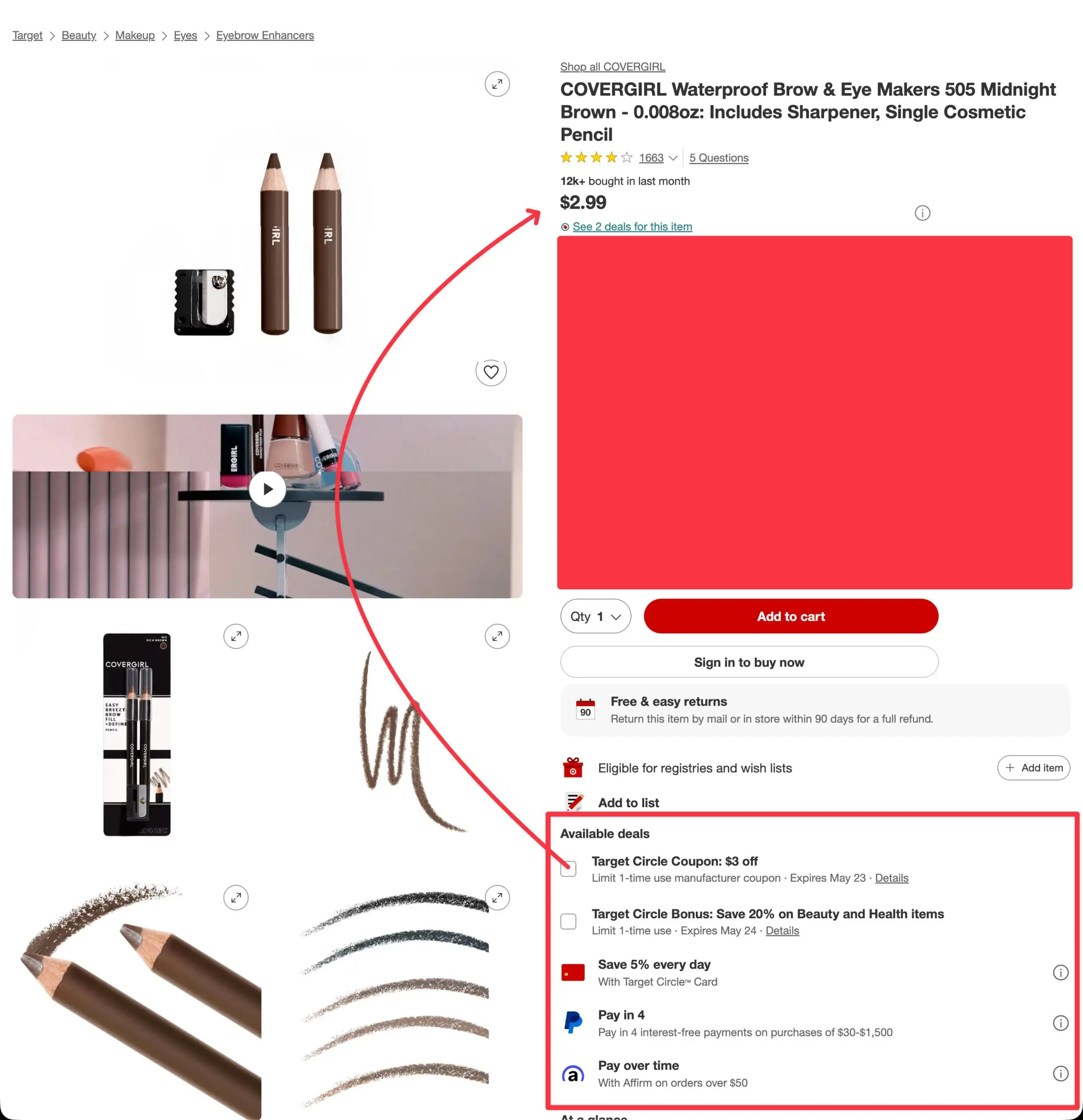 Free COVERGIRL Waterproof Brow & Eye Makers at Target