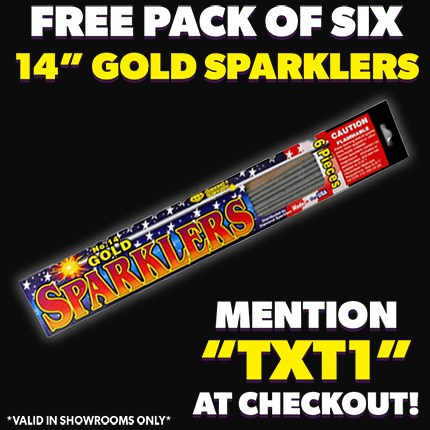 How to Get a Free 6-Pack of Gold Sparklers at Phantom Fireworks