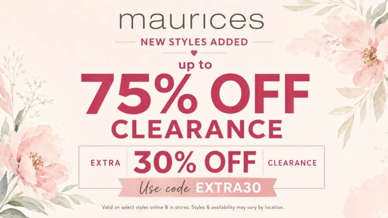 up to 75% off maurices clearance plus extra 30% off
