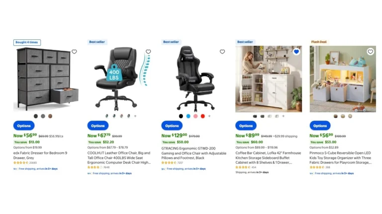 Huge Walmart Furniture Price Drops: Save Up to 75% on Beds, Desks, and Shelves