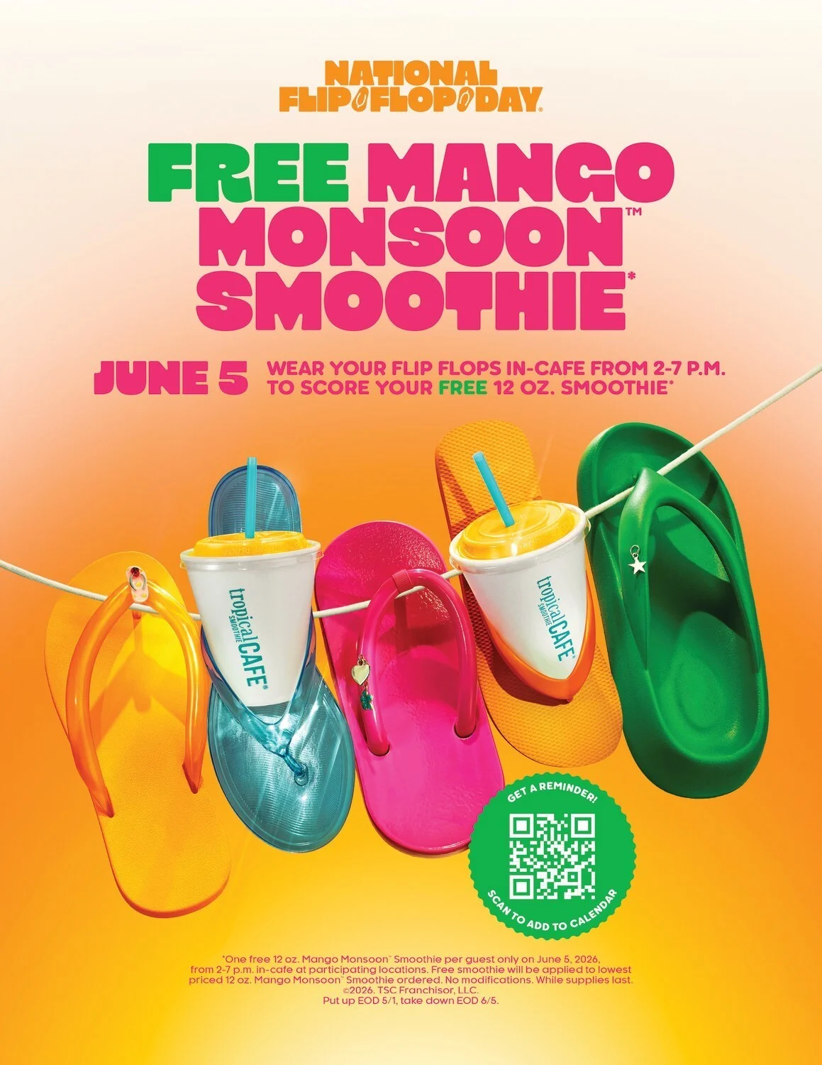 How to Get a Free Tropical Smoothie on National Flip Flop Day
