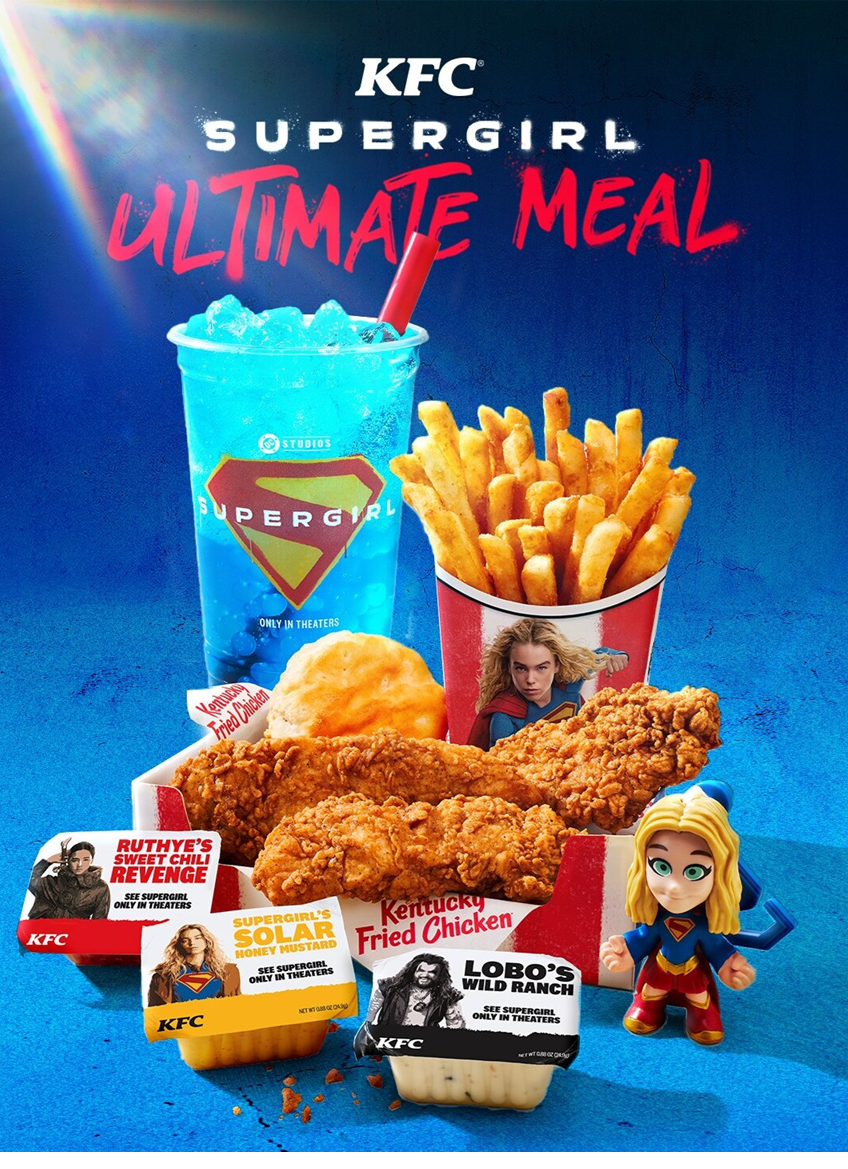 KFC Launches New Supergirl Movie Meals, Sauces, and Collectibles
