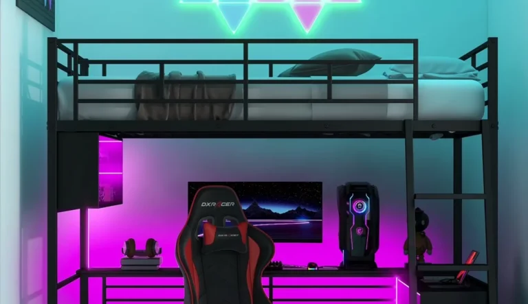 Save Big on this Multi-Functional Gaming Bed with Desk and LED Lights