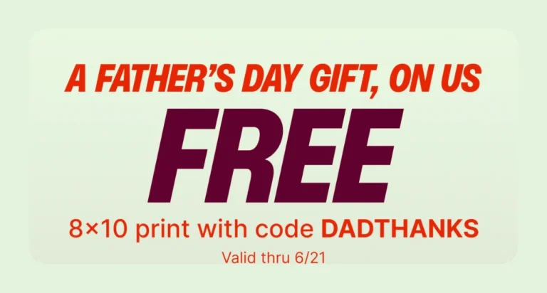Free 8x10 Photo Print at Walgreens ends on fathers day!