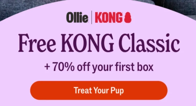 Free KONG Classic + 70% off your first box at Ollie