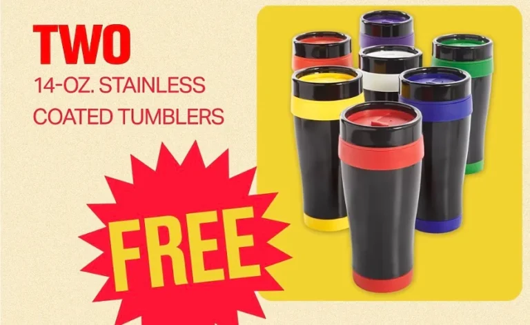 How to Get 2 Free Stainless Coated Tumblers at Boscov's