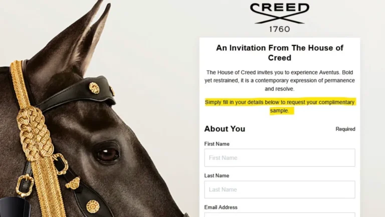 RUN! Free Creed Aventus Fragrance Sample