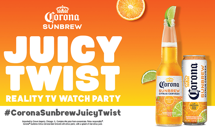 How to Get a Free Corona Sunbrew Juicy Twist Reality TV Watch Party Pack