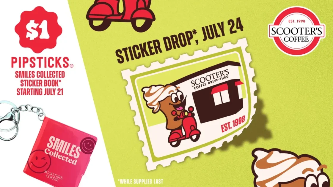 Scooter's Coffee Free Sticker Giveaway and $1 Sticker Book Promotion