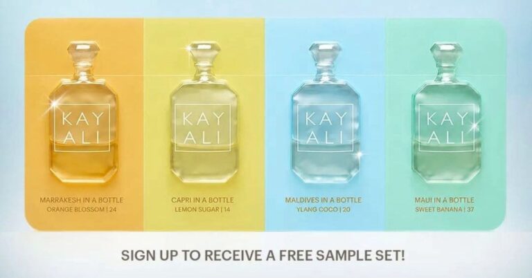 Free KAYALI Vacay In A Bottle Perfume Sampler Set