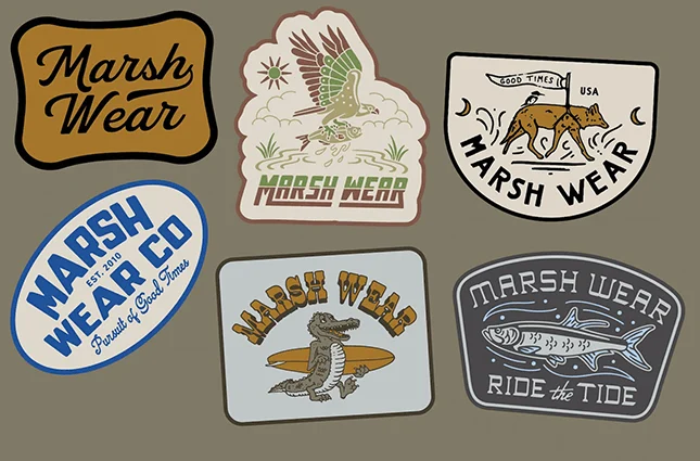 Free Marsh Wear Sticker Sheet w free shipping