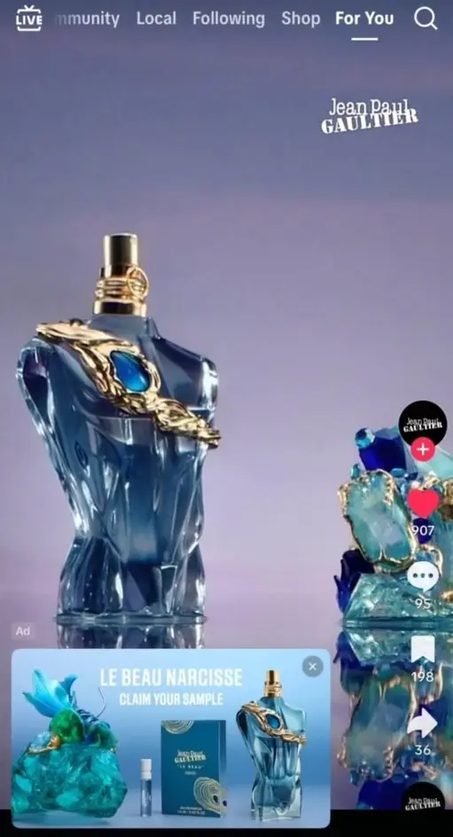 Possible Free Jean Paul Gaultier Le Beau Narcisse Fragrance Sample