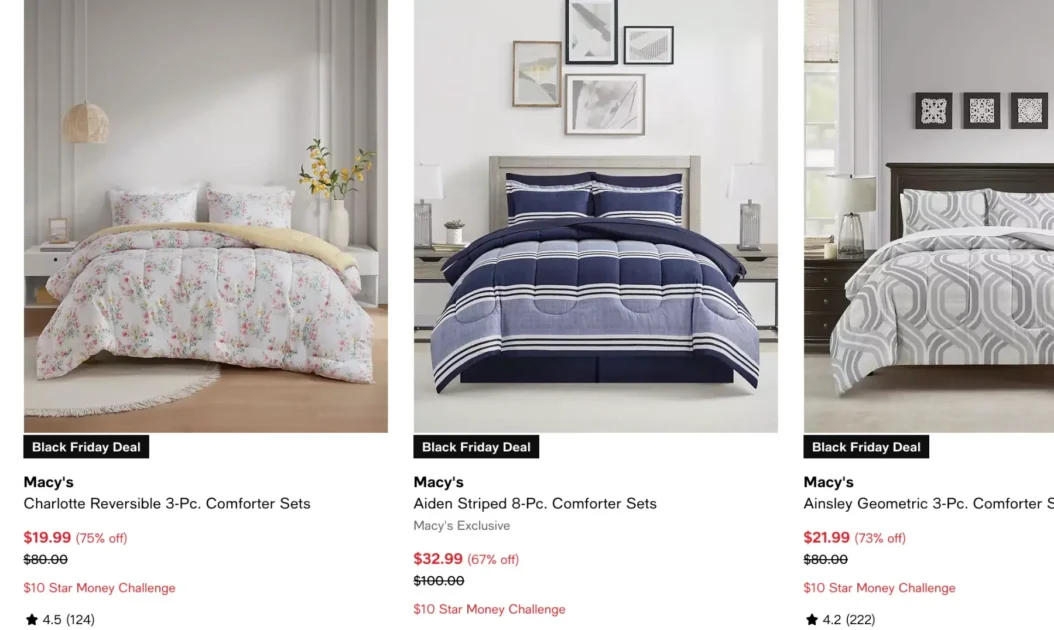 Macy's Bedding Sale: 3-Piece Comforter Sets Discounted to Just $19.99