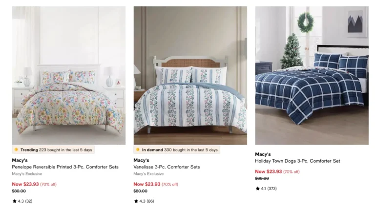 Score Macy’s 3-Piece Reversible Comforter Sets for Just $19.99 (Any Size)