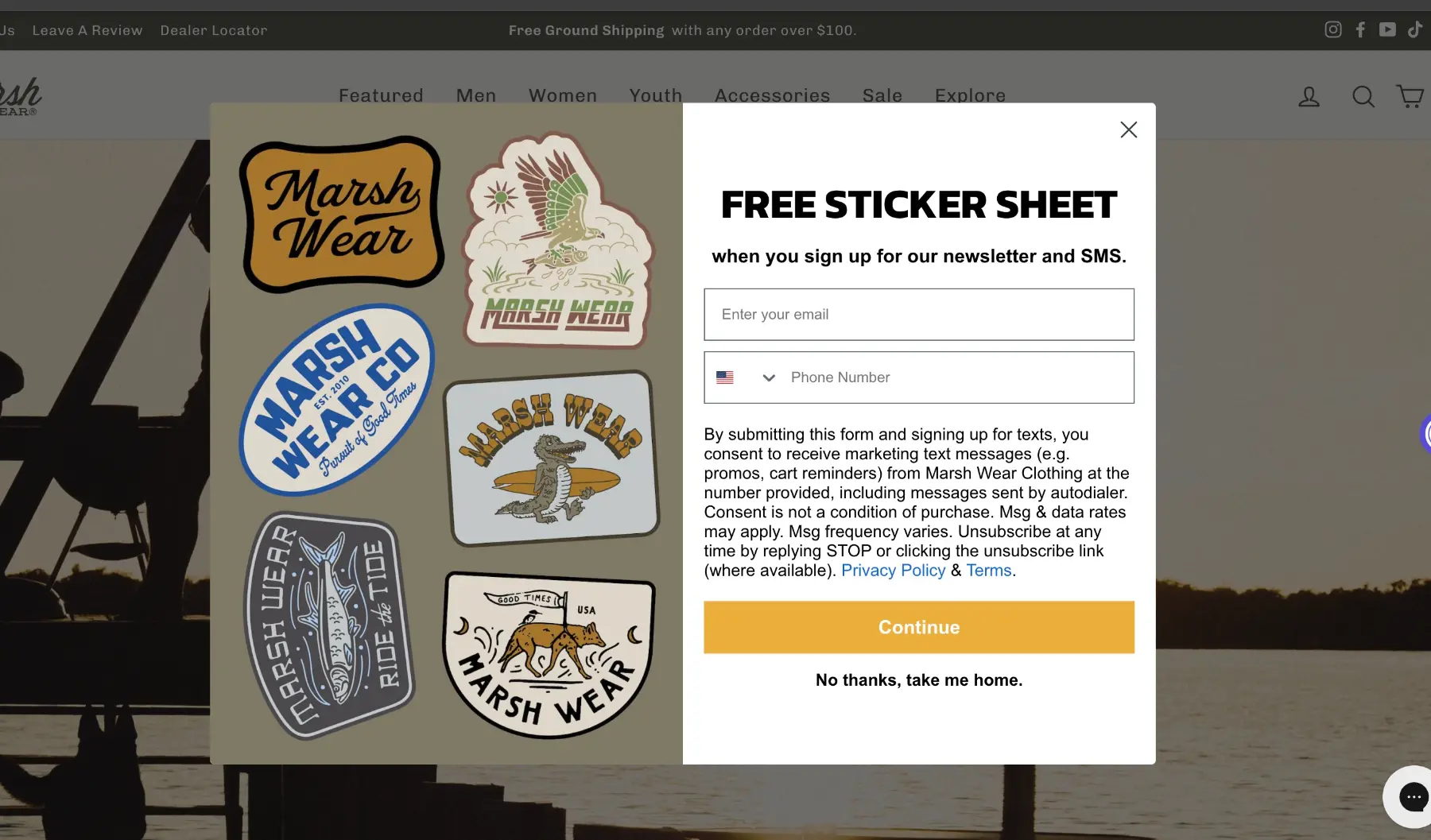 Free Marsh Wear Sticker Sheet w free shipping