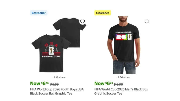 Score FIFA World Cup T-Shirts for Just $6 at Walmart