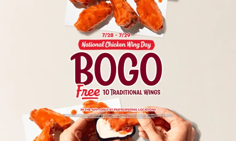 Zaxbys 10 Wings for $10 Deal on july 28-29th