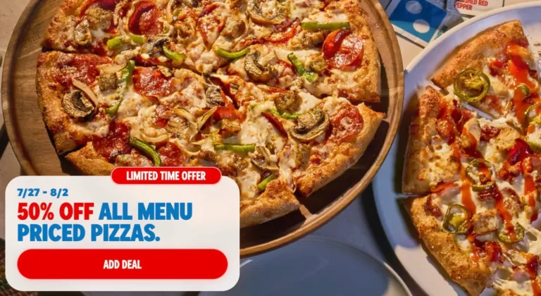 Domino’s Cuts Pizza Prices in Half: Save 50% on All Menu-Priced Orders