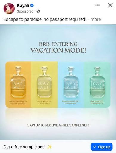 Free KAYALI Vacay In A Bottle Perfume Sampler Set