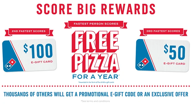 How to Get a Free Domino’s Pizza Gift Card on aug 19th