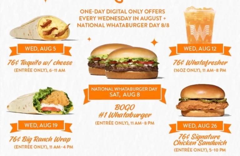 Whataburger 76th Birthday Celebration: Score $0.76 Deals All August Long
