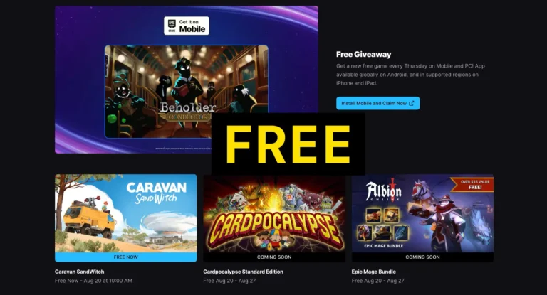 Claim Free PC Games Every Week on the Epic Games Store