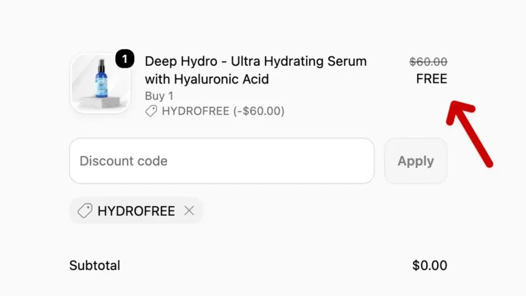 Free AminoGenesis Deep Hydro Serum Bottle ($60 Value)